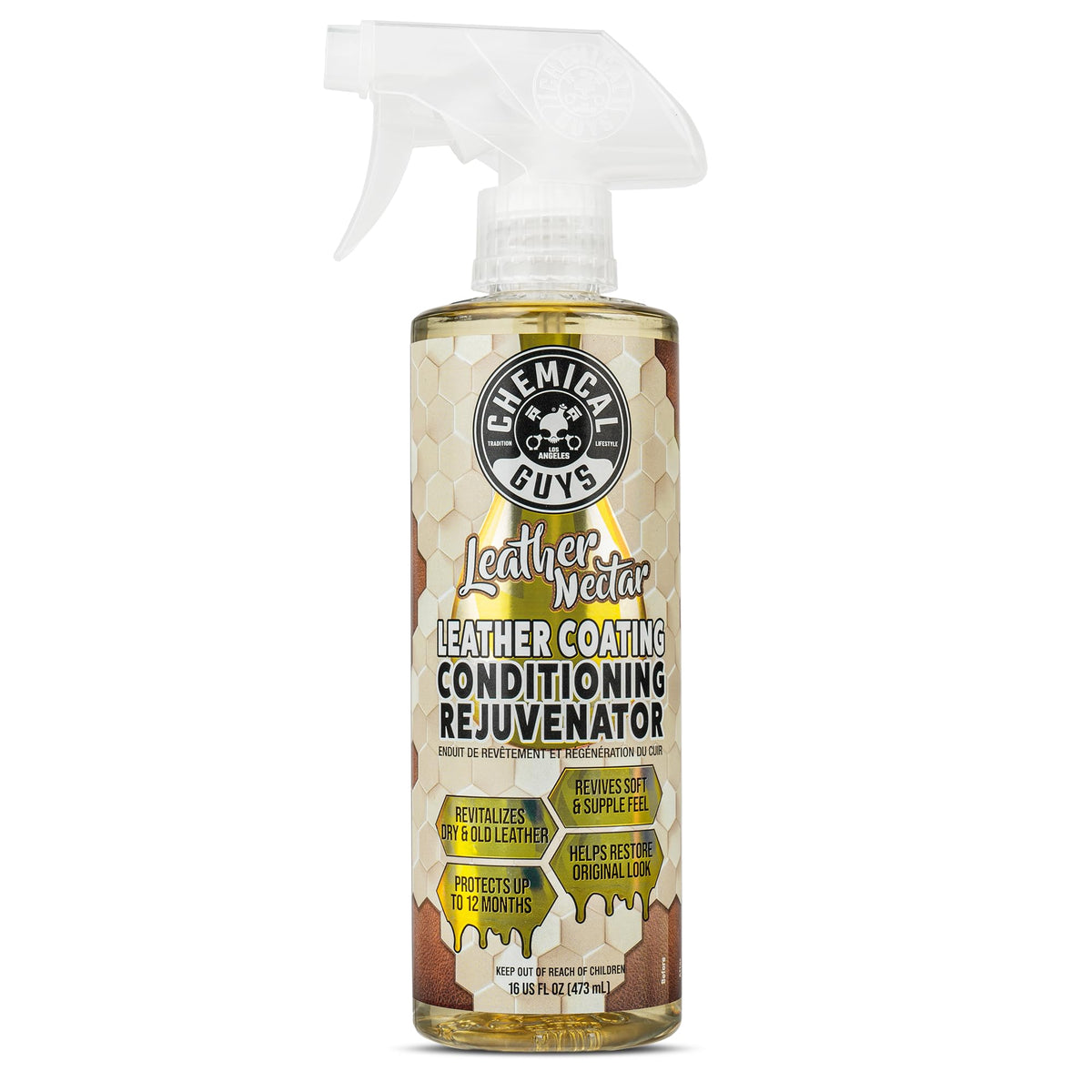Chemical Guys front bottle view showing product and clear labeling for easy identification