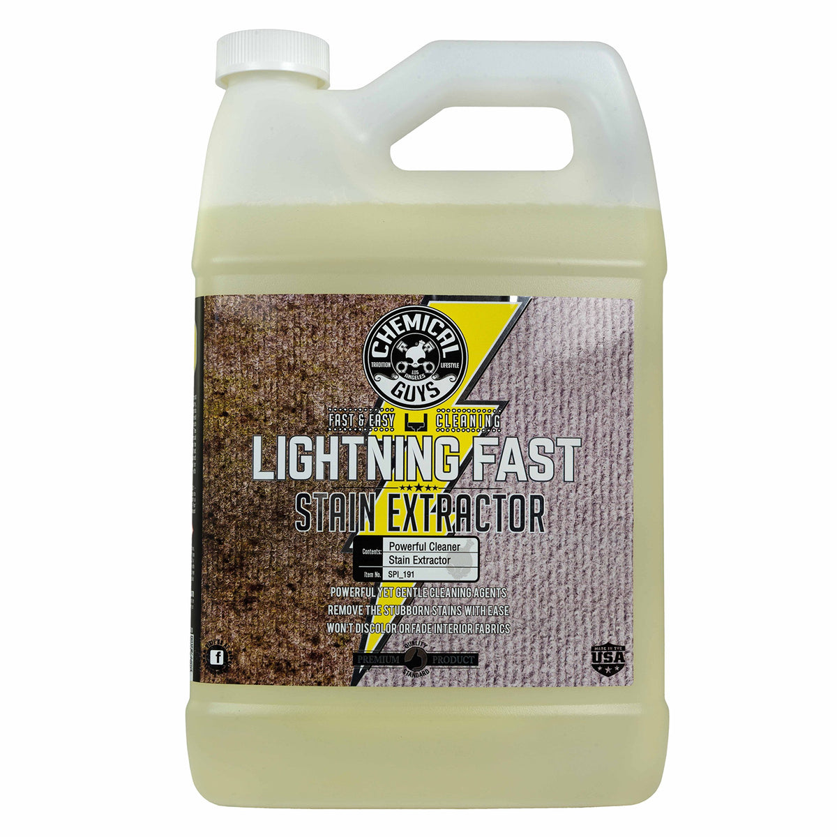 Chemical Guys front gallon bottle showing product and usage benefits