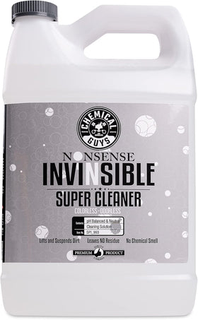 Chemical Guys front label on 1 gallon bottle showing product identity and benefits