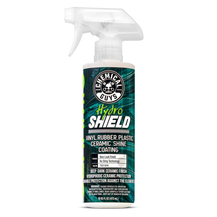 Chemical Guys bottle front label showing product and size benefit