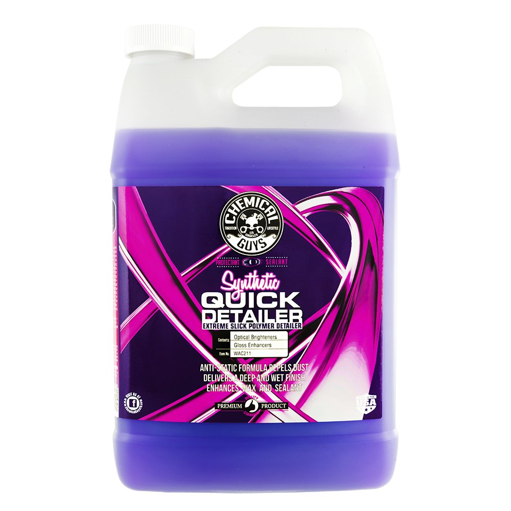 Chemical Guys front label on one-gallon bottle showing product identity and benefit