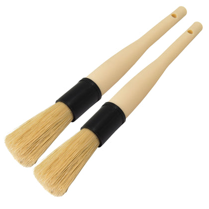 Chemical Guys front packaging showing two natural boar brushes, precise cleaning