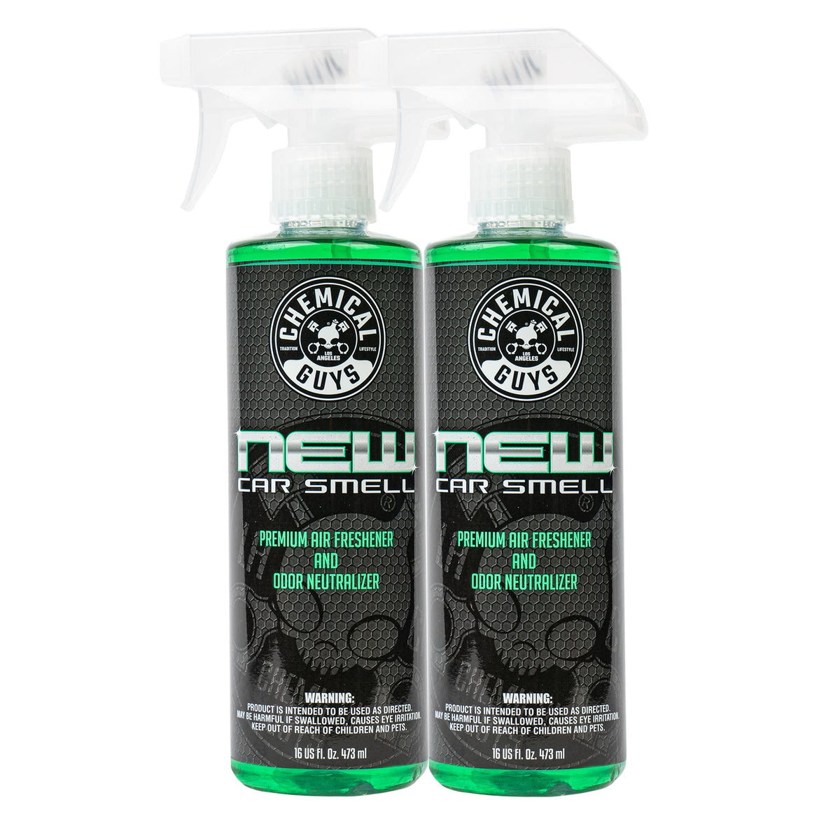 Chemical Guys front packaging showing new car scent for refreshed interiors