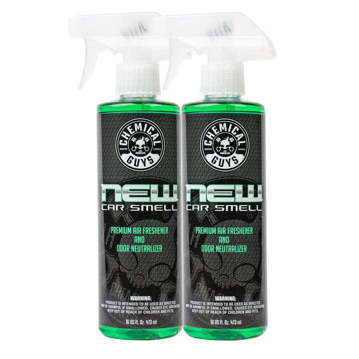 Chemical Guys front packaging showing new car scent for refreshed interiors