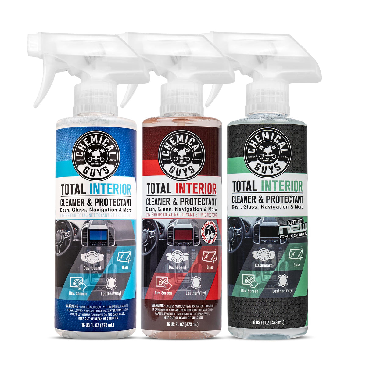 Chemical Guys front packaging showing bottle and scent label, clean results