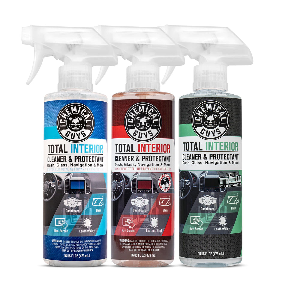 Chemical Guys front packaging showing bottle and scent label, clean results