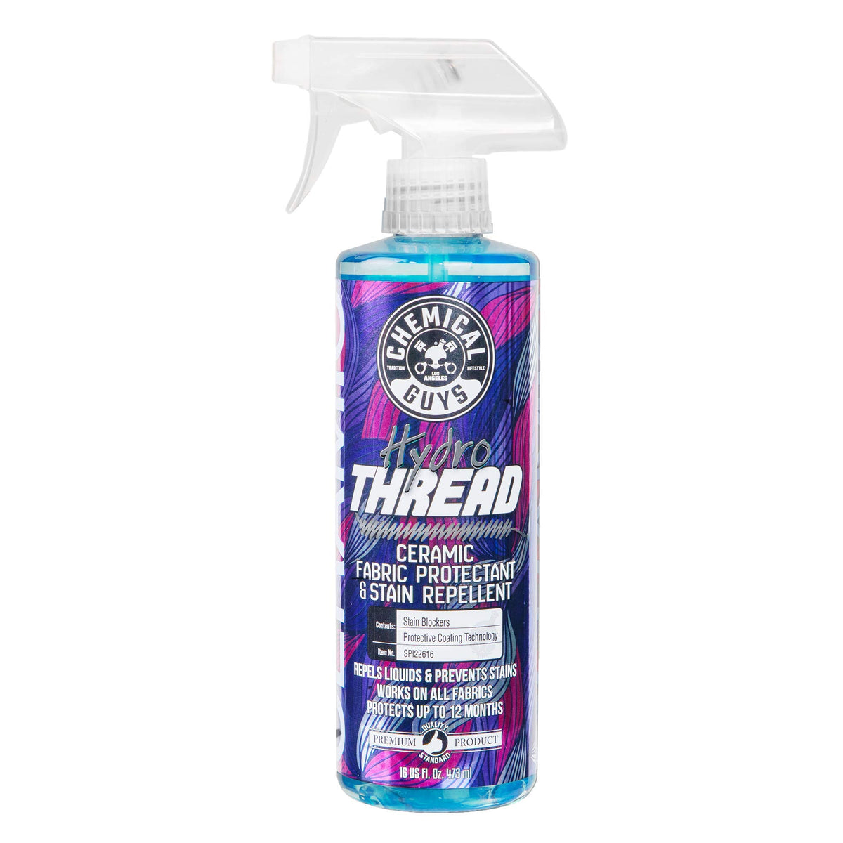 Chemical Guys front bottle view showing label and 16 oz trigger for easy use