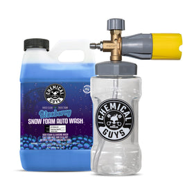 Chemical Guys front view of foam cannon showcasing durable construction and easy handling