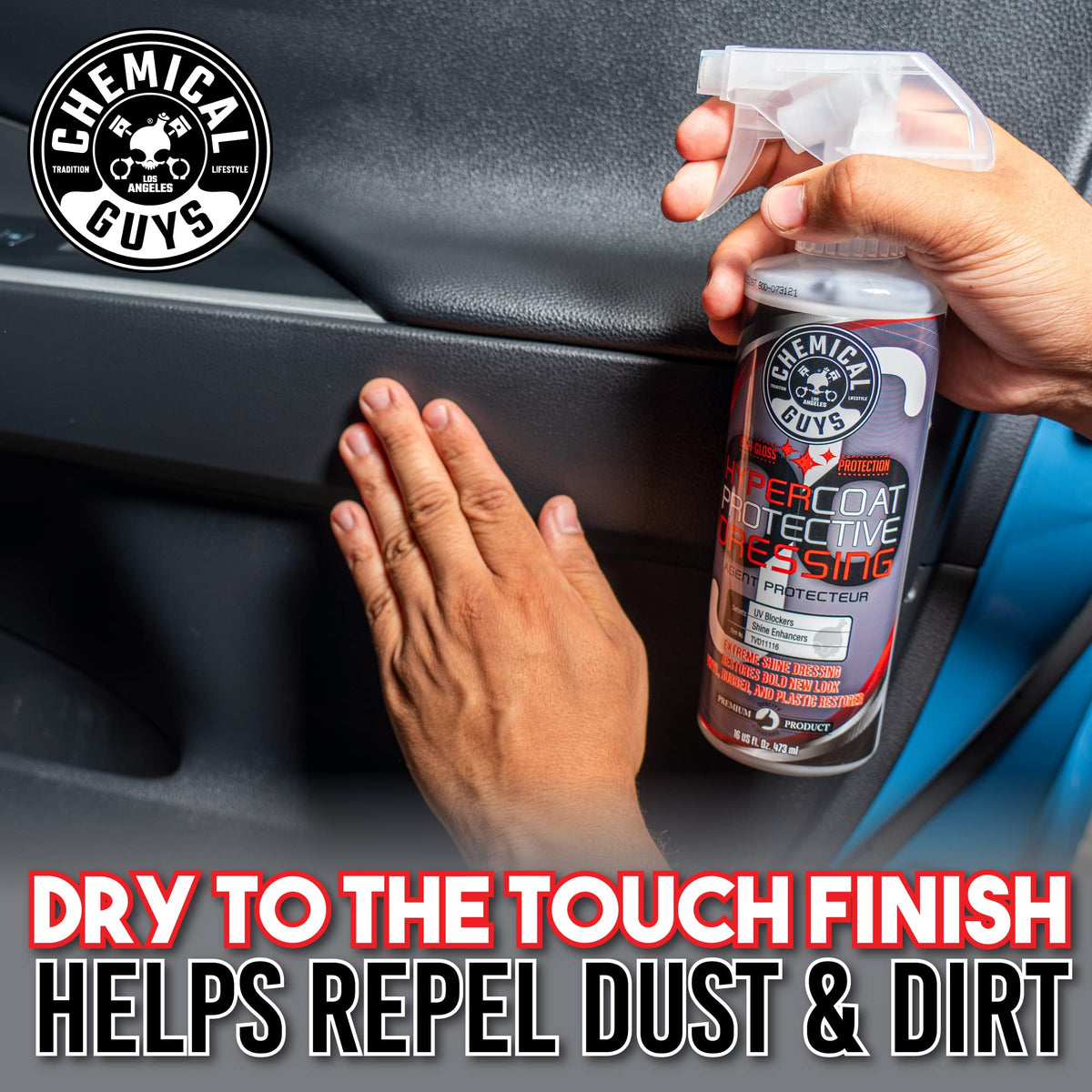 Chemical Guys G6 rejuvenating dashboard trim with dry-to-touch shine