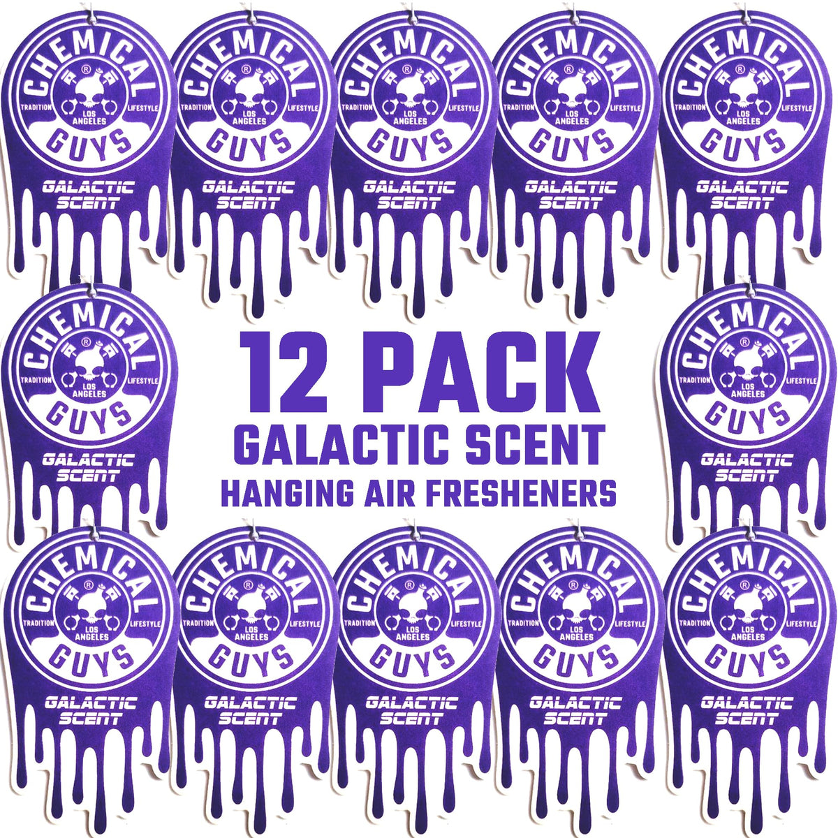 Chemical Guys front packaging showing 12-pack and vibrant scent benefit