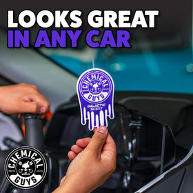 Chemical Guys logo and label detail indicating premium car-care branding