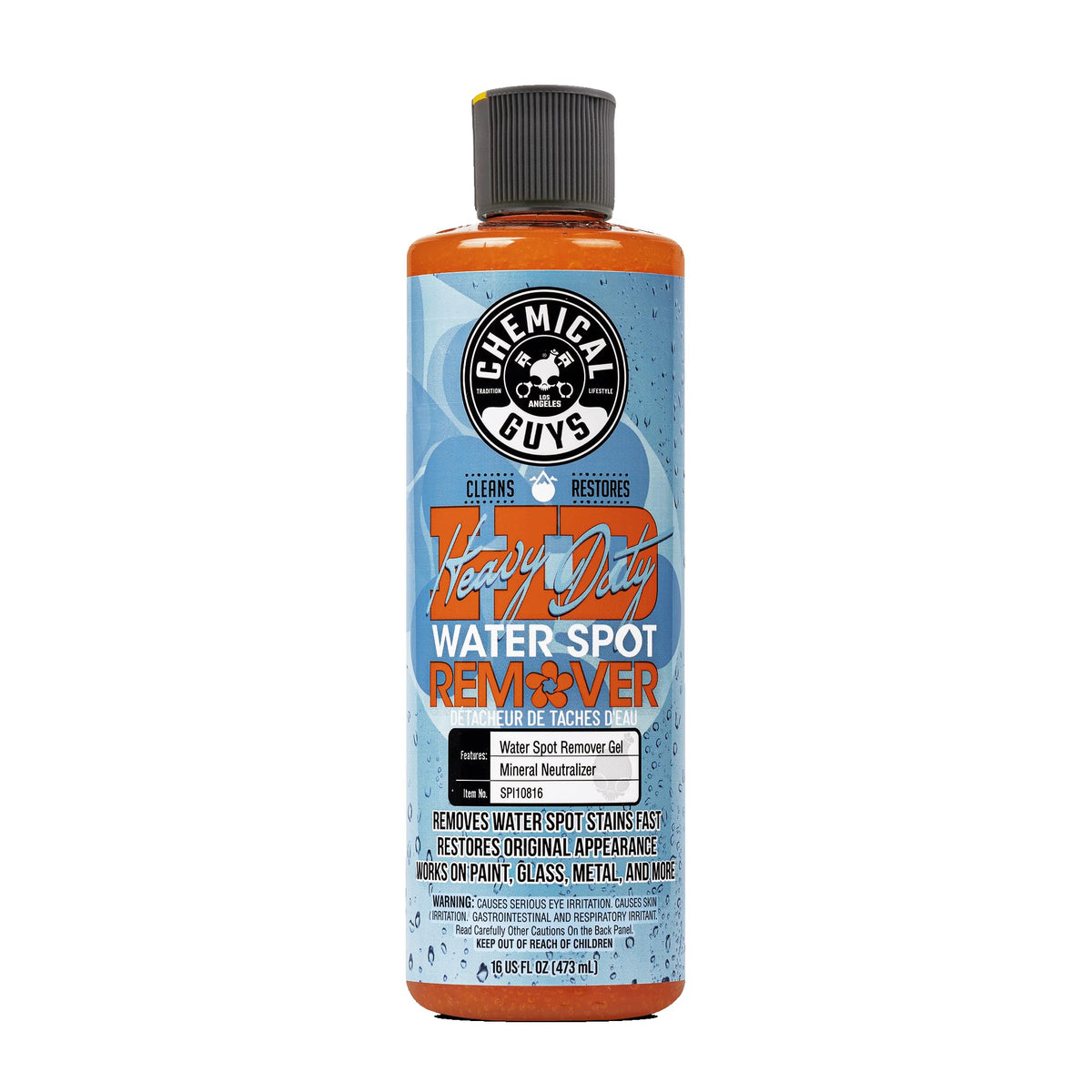 Chemical Guys front label showing product name and gel benefits