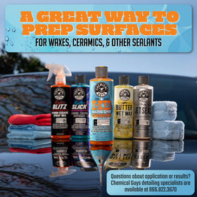 Chemical Guys gel removing mineral deposits from chrome trim safely