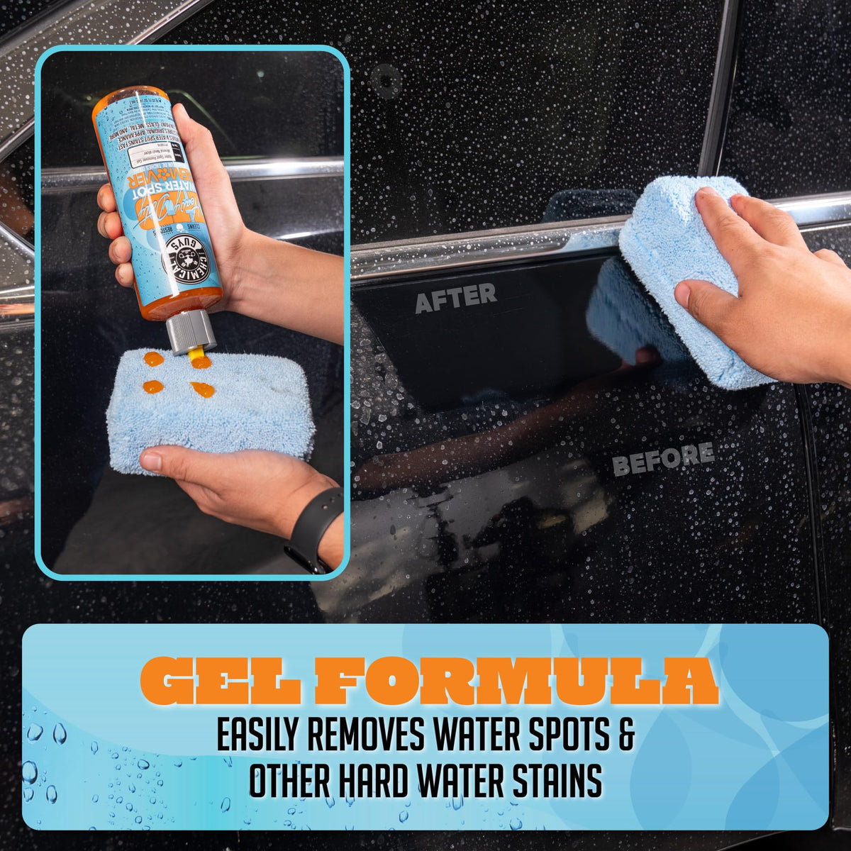 Chemical Guys gel texture close-up demonstrating thick cling formula