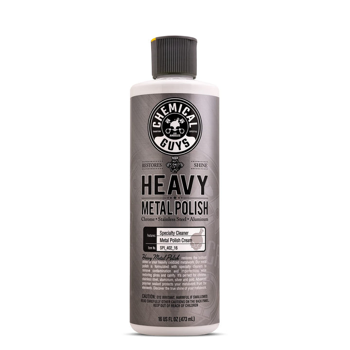 Chemical Guys bottle front label showing product branding and use benefits