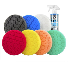 Chemical Guys front packaging showing full 8-piece kit and cleaner benefit: complete system
