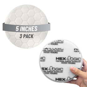 Chemical Guys white pad front packaging showing size and three-pack benefit