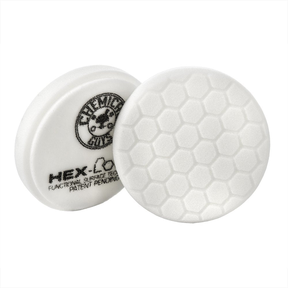 Chemical Guys stacked pads side view showing color-coded progression benefit