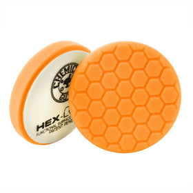 Chemical Guys close-up of hex-cut pad texture showing controlled product distribution benefit