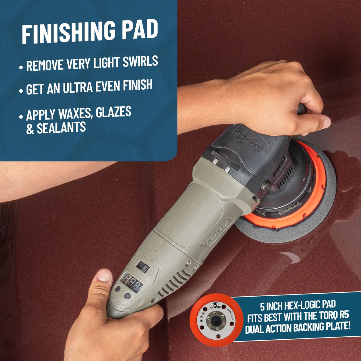 Chemical Guys pad side profile showing dense foam thickness for swirl-free results
