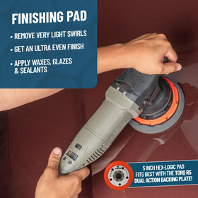 Chemical Guys pad side profile showing dense foam thickness for swirl-free results