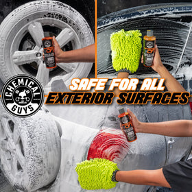 Chemical Guys Hybrid V7 applied with chenille microfiber mitt reducing scratches