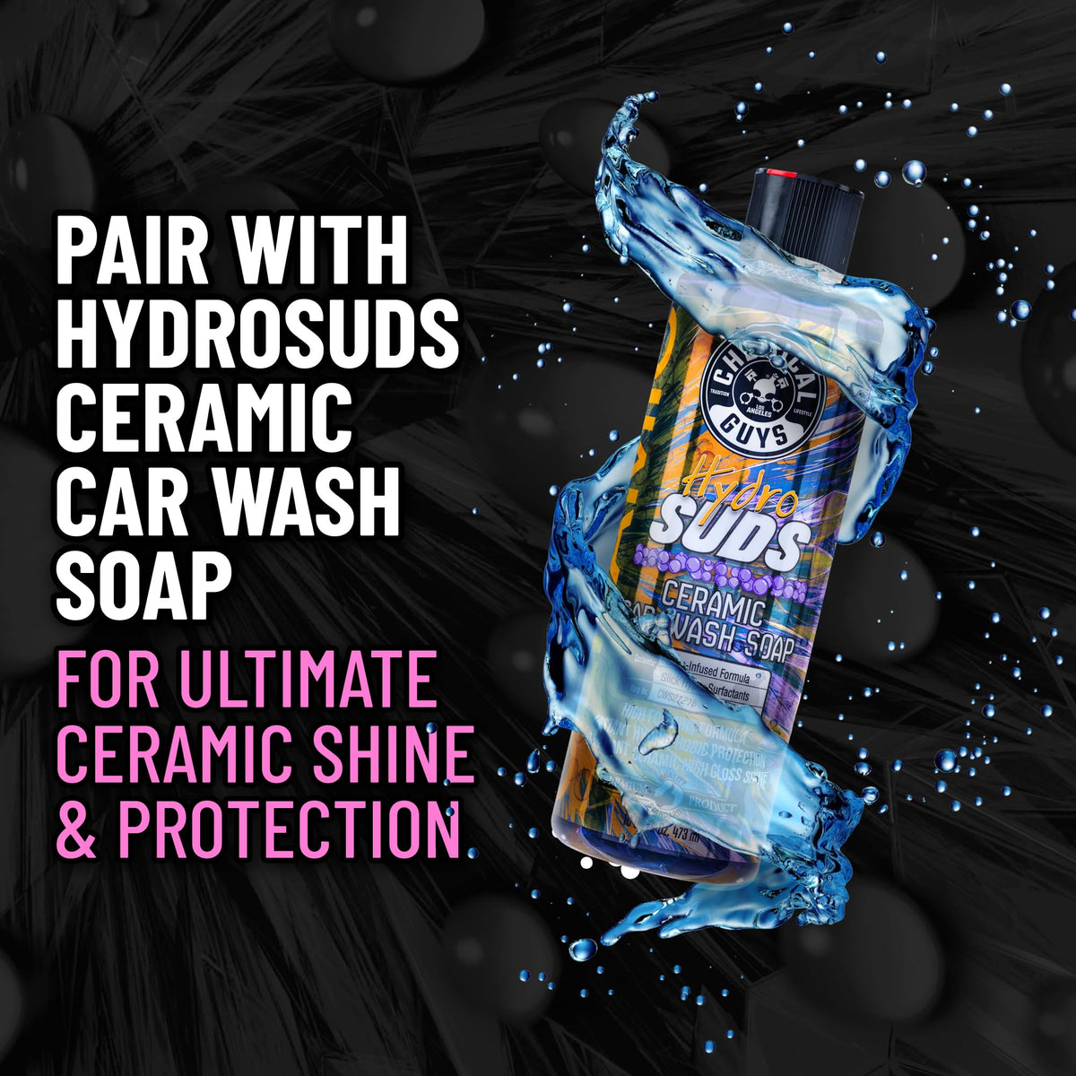 Chemical Guys HydroDry 16 oz packaging showing product size and quick-use advantage