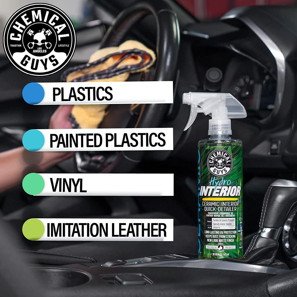 Chemical Guys HydroSlick HyperWax jar with applicator for easy ceramic shine