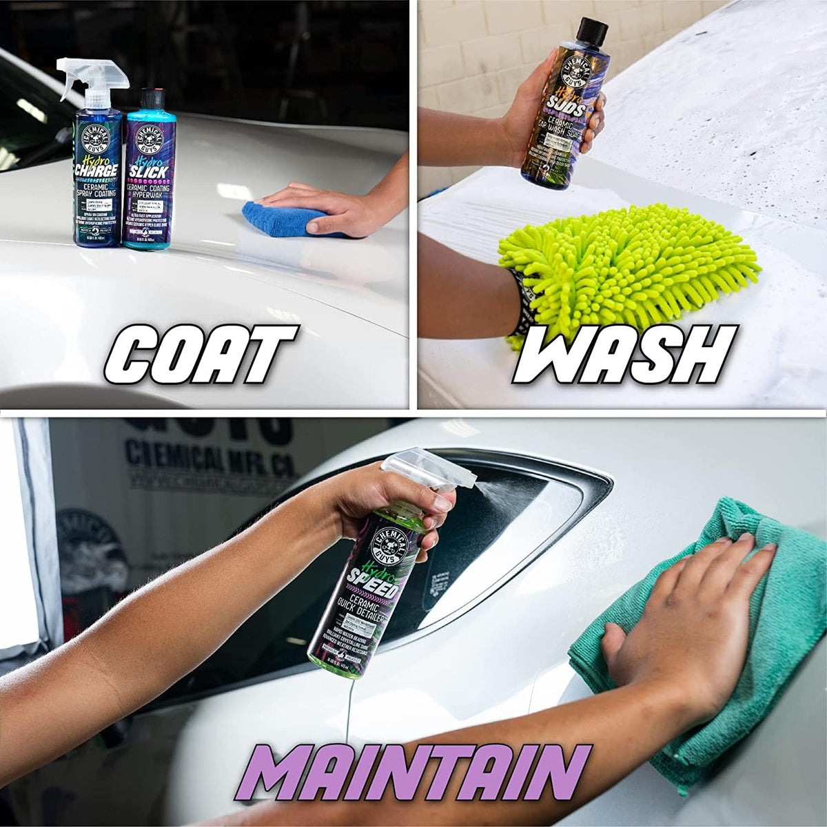 Chemical Guys at car show displaying finished vehicle sheen and visual impact benefit