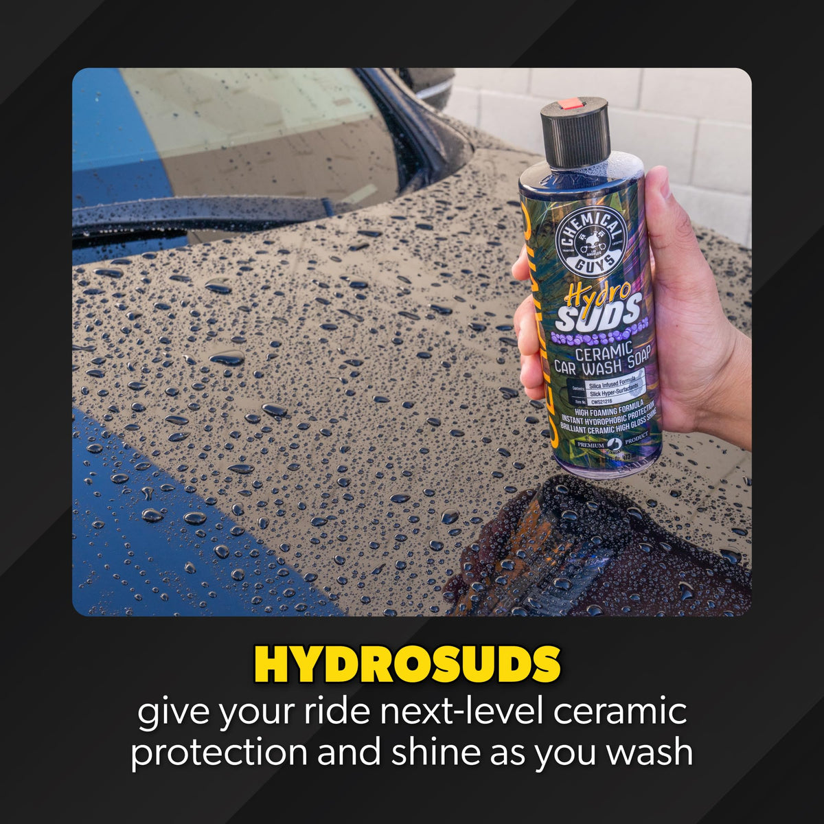 Chemical Guys HydroSuds being poured to show concentrated texture and control