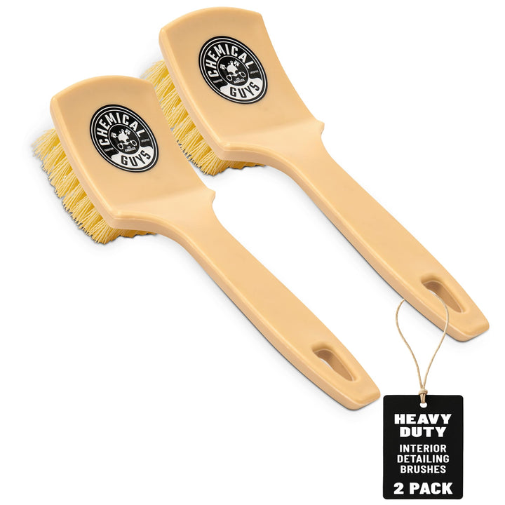 Chemical Guys Induro 7 front view showing two brushes and packaging, professional quality
