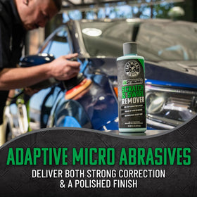 Chemical Guys cream texture close-up revealing micro-abrasive consistency for reliable cut