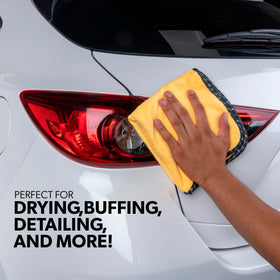 Chemical Guys towel wiping dashboard protecting interior surfaces