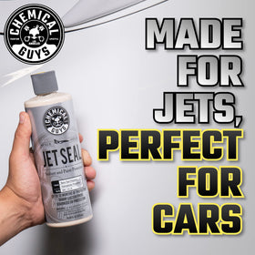 Chemical Guys JetSeal on metal trim showing corrosion resistance benefit