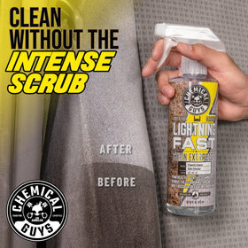 Chemical Guys label close-up highlighting instructions and strengths