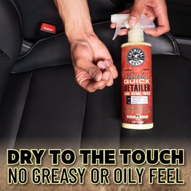 Chemical Guys 32 oz bottle in hand showing size and on-the-go convenience