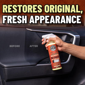 Chemical Guys refreshing a vehicle dashboard for preserved interior look