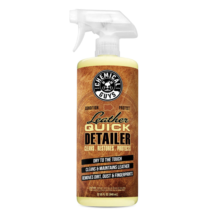 Chemical Guys bottle front label showing product name and size benefits