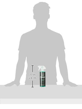Chemical Guys Leather Scent spray in use on seat, restores refined cabin aroma