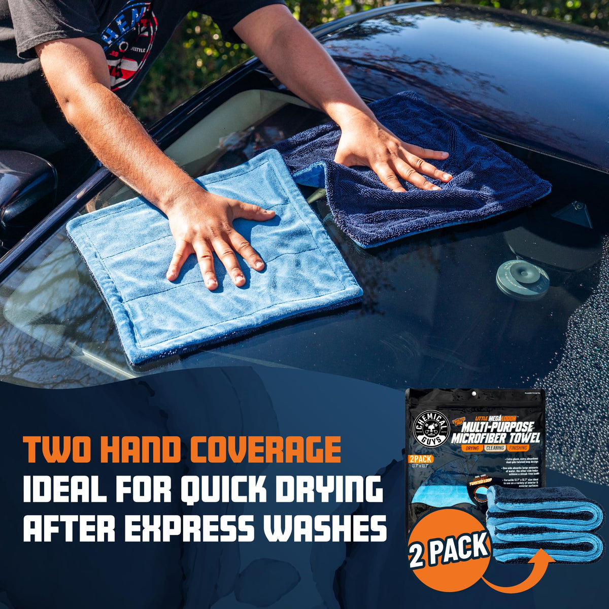Chemical Guys Little Megalodon buffing paint to create a smooth, swirl-free finish on clear coat