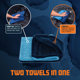 Chemical Guys Little Megalodon held in hand to show compact size and easy maneuverability