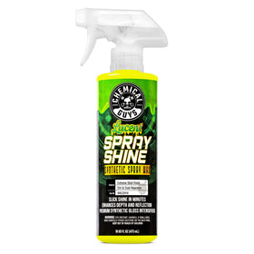 Chemical Guys bottle front label showing product and benefit of quick high-gloss shine