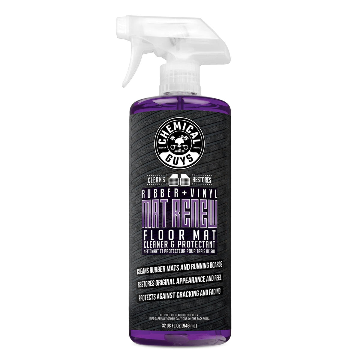 Chemical Guys Mat Renew front label showing product and benefits