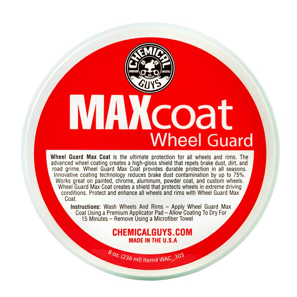 Chemical Guys applied on wheel in use delivering visible wet-gloss benefit