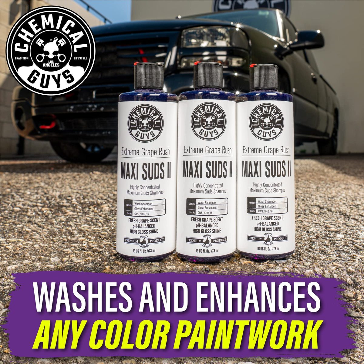 Chemical Guys ingredients and directions label for safe, effective use