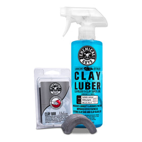Chemical Guys clay bar front packaging shows kit contents and benefits