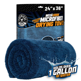 Chemical Guys front view of Megalodon towel showing size and plushness for faster drying