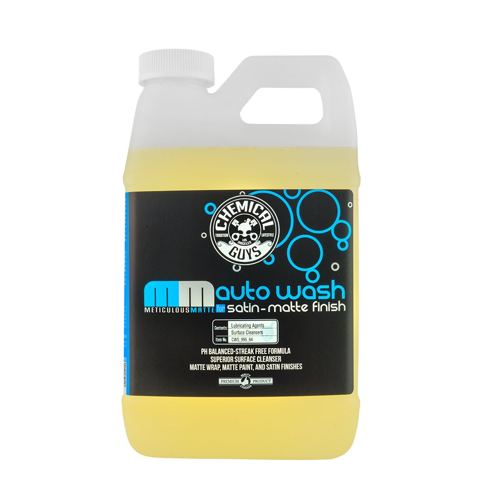 Chemical Guys bottle front label showing product name and matte-safe benefit