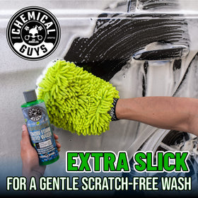 Chemical Guys microfiber wash mitt texture close-up protecting paint while lifting dirt
