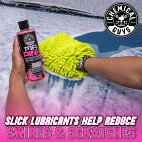 Chemical Guys Mr. Pink close-up label highlighting pH-balanced cleaning benefits
